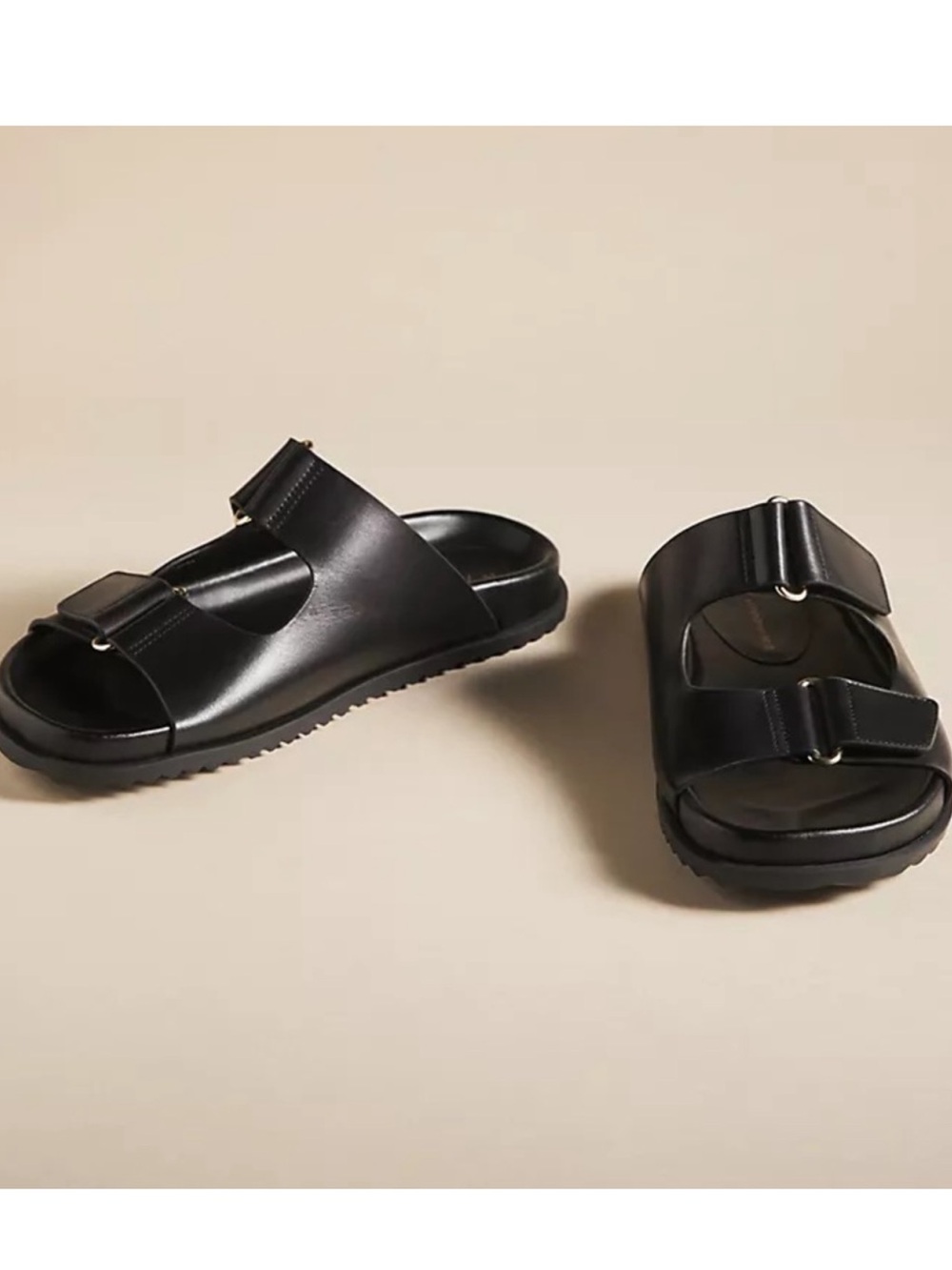 Anthropologie double-strap slide sandals Size 9